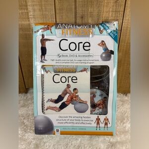 Core Anatomy Fitness Workout Set DVD Exercise Ball Instruction Book Pump New